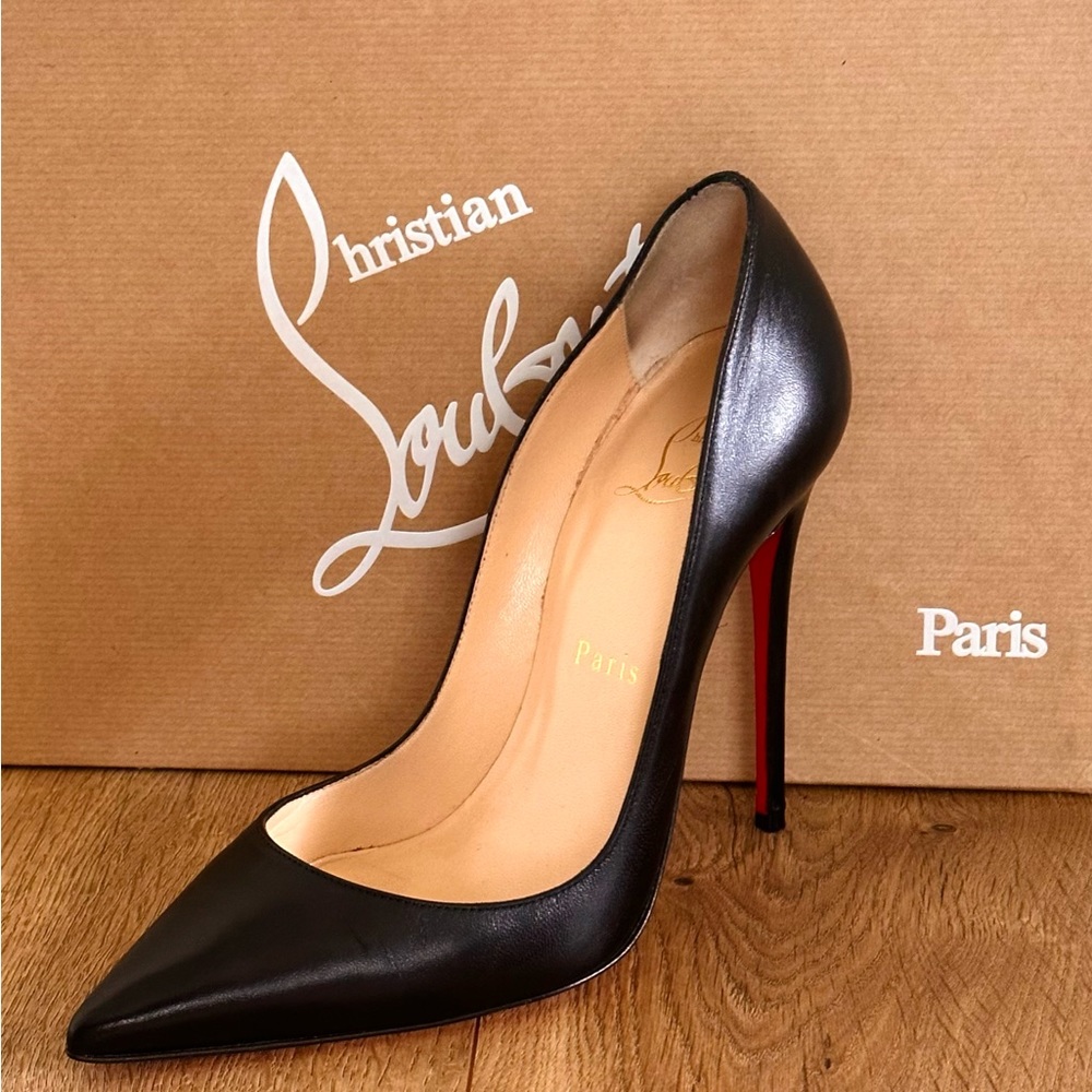 Christian Louboutin So Kate, Black Leather Pump, 36